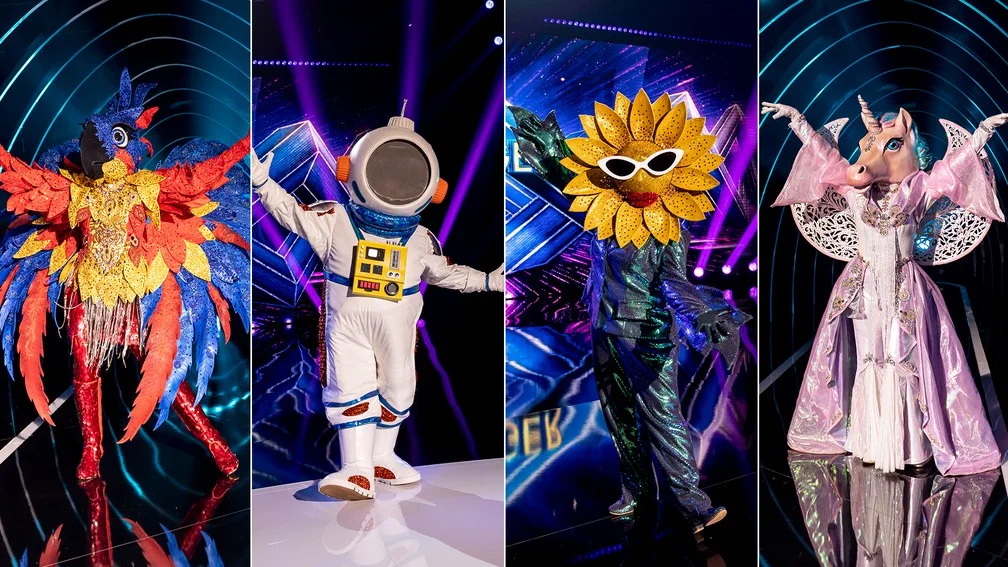 arara astronauta girassol unicornio the masked singer